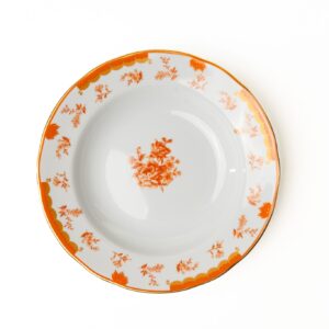 Kit Prato Fundo Coleção "Laranjeira Imperial" 8 Peças