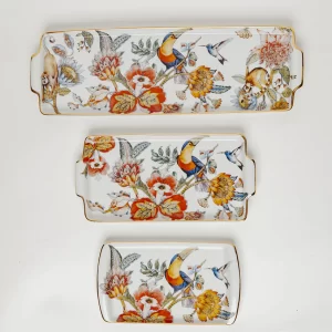 Conjunto de Bandejas Coleção "Botanic" 3 Peças