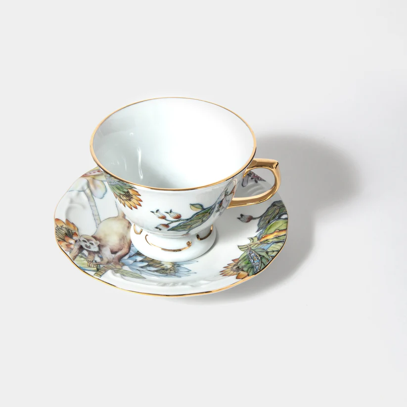 Kit Xícara de Café com pires Coleção "Botanic" 8 Peças - Imagem 5