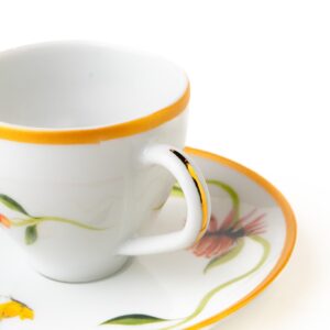 Xícara de Chá com Pires Coleção "Jardim de Romã"