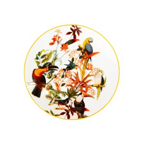 Kit Prato De Sobremesa Coleção Brasil Ilustrado 6 Peças