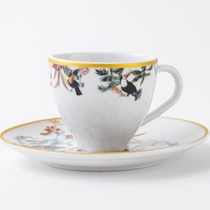 Xícara De Chá Com Pires Coleção Brasil Ilustrado