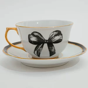 Kit Xícara de Café com Pires  Coleção "Laço"  12