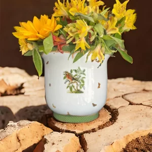 Vaso Cachepot Médio + Prato de base "Coleção Pássaros"