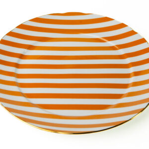 Prato Raso Coleção Listras Laranja