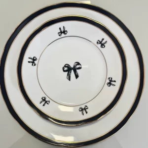 Kit Prato Sobremesa Coleção Laço 12 Peças