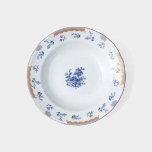 Kit Prato Fundo "Blue Roses" 12 peças