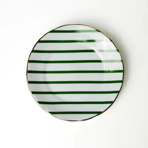 Kit Prato Raso Coleção Listras Verdes 12 Peças