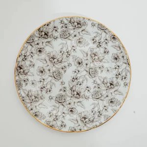 Kit Prato Para Pão Coleção Papoula 12 Peças