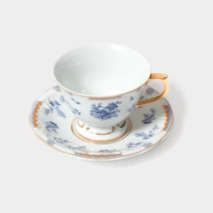 Xícara De Café Com Pires Coleção Blue Roses