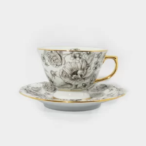 Xícara De Café Com Pires Coleção Papoula