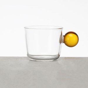 Xícara para expresso dots amarela