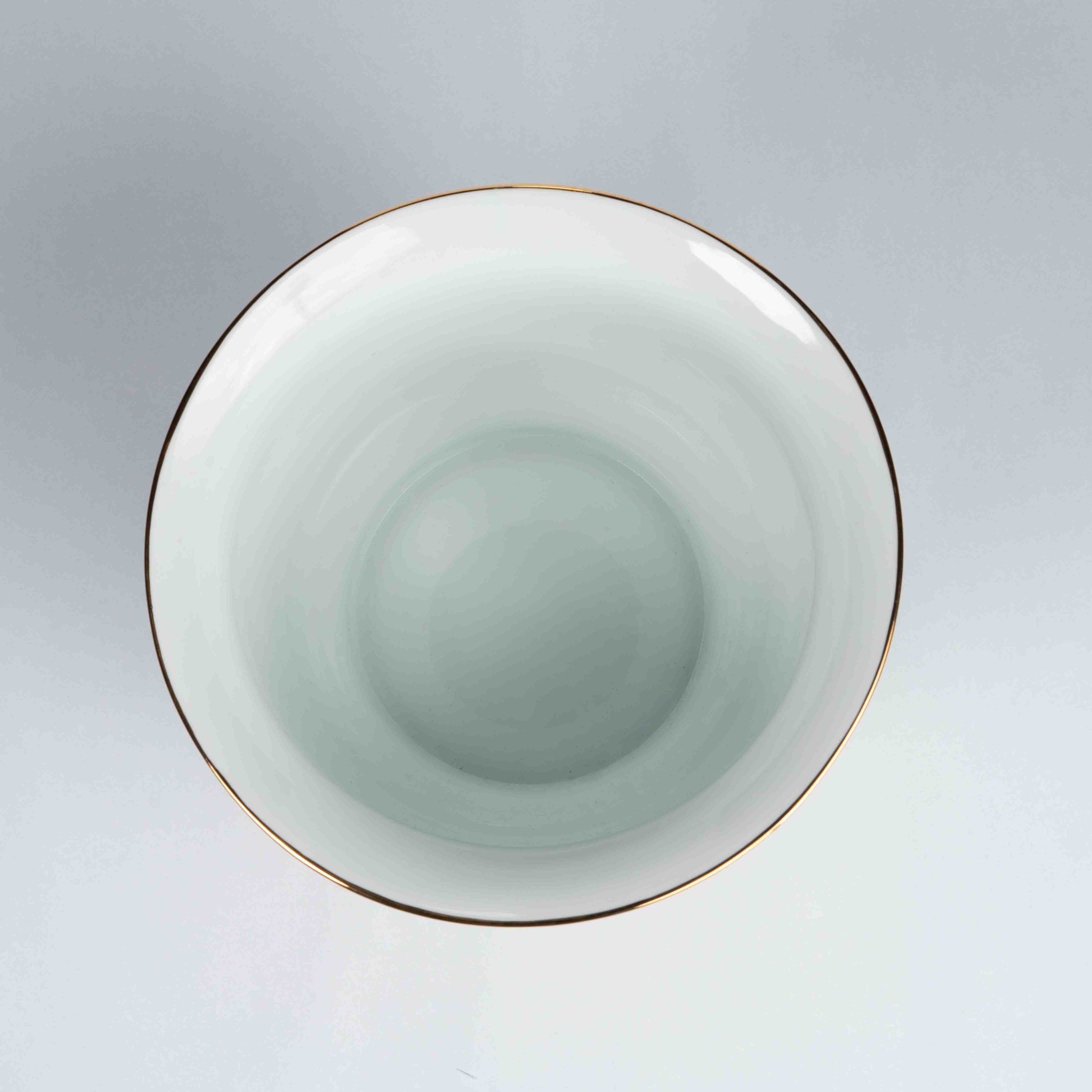 Vaso Cachepot Grande + Prato De Base Coleção Jardin Sur Le Nil - Imagem 5