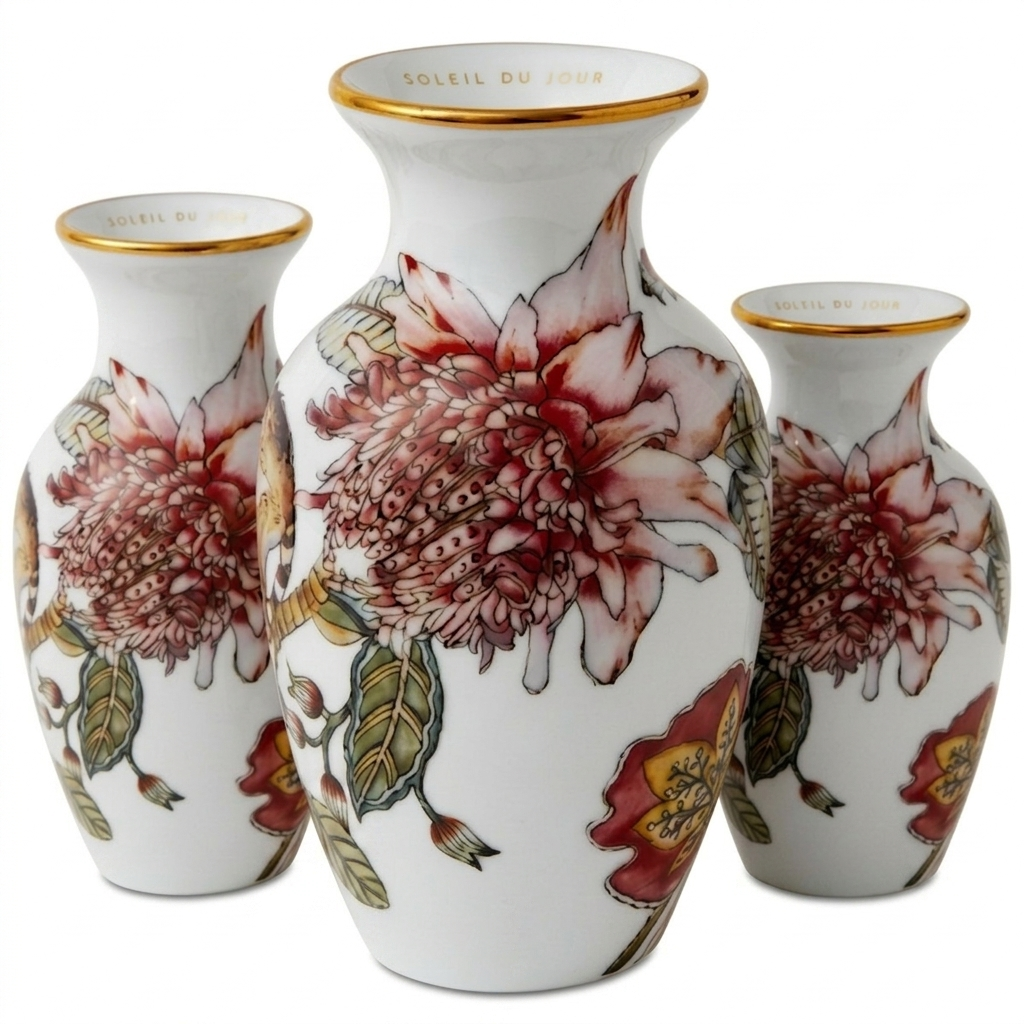 Jogo De Vasos Coleção Botanic 3 Peças