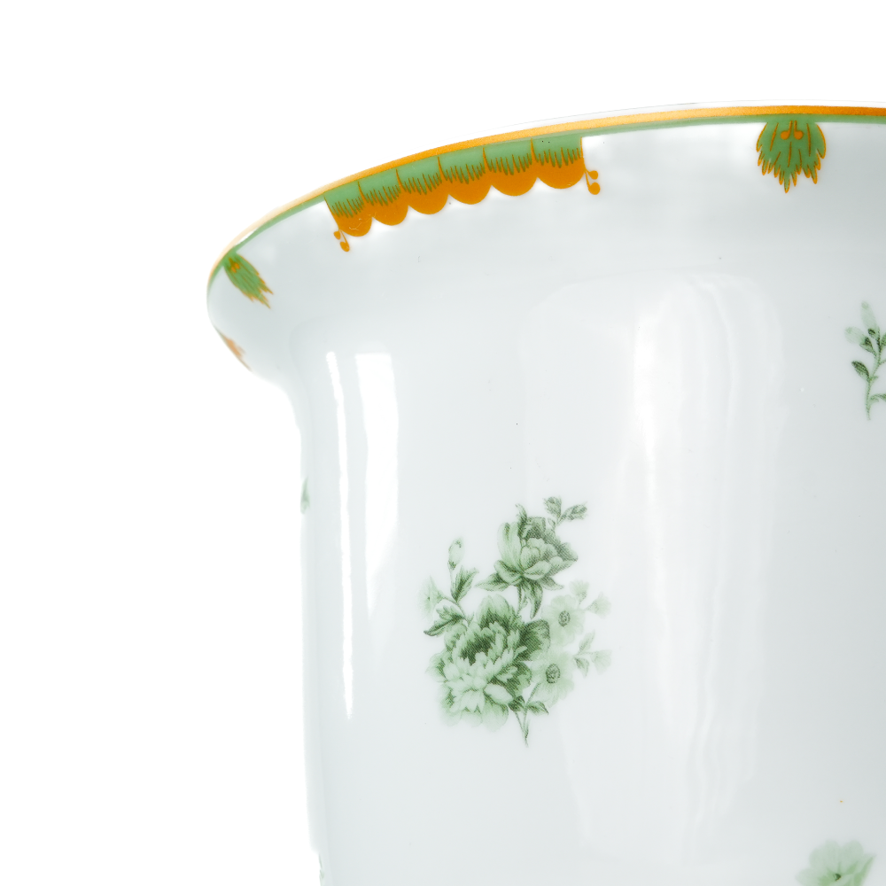 Vaso Cachepot Médio + Prato De Base Coleção Fleur - Imagem 8